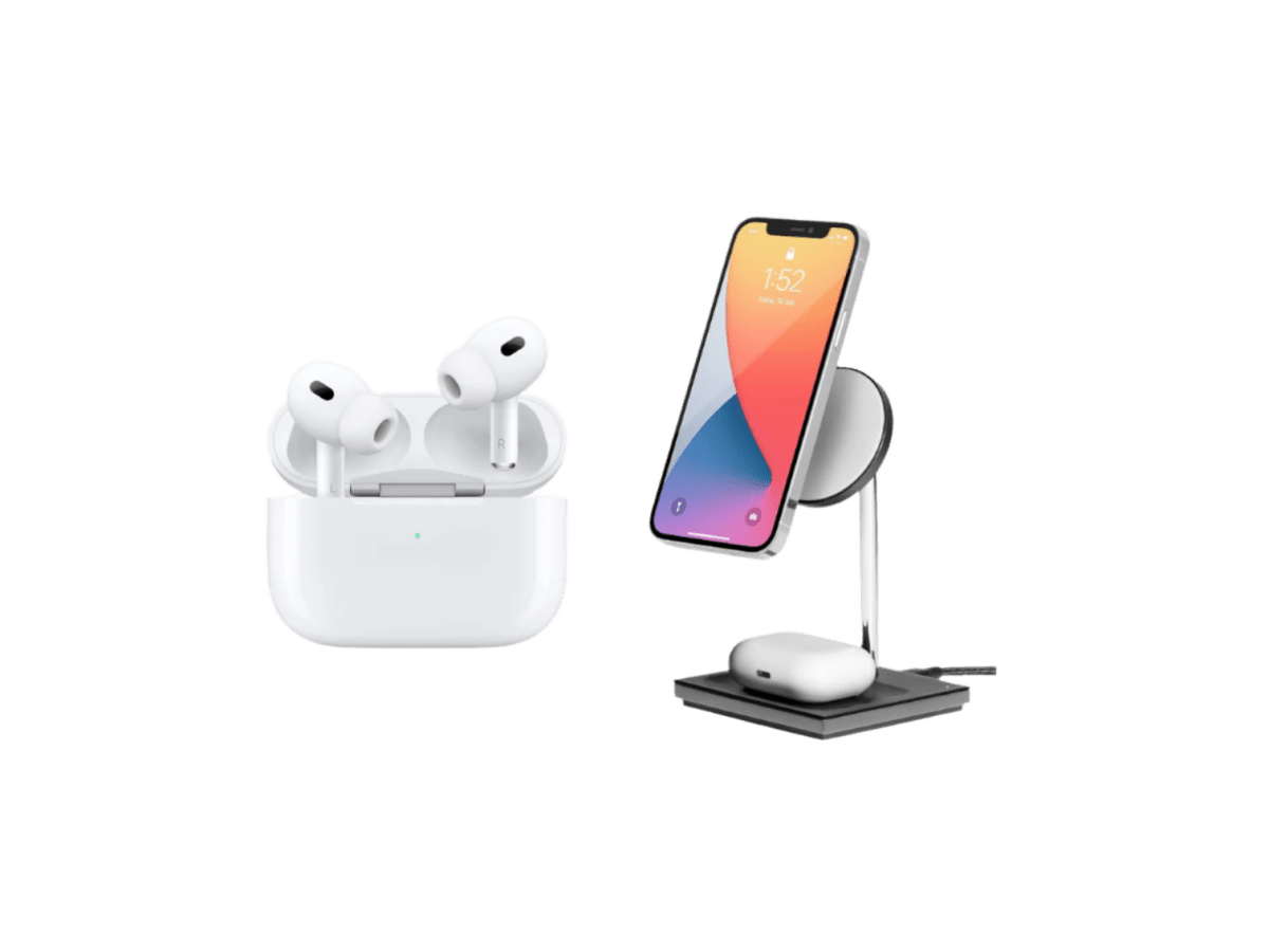 Apple AirPods Pro 2nd Gen w/ MagSafe & Snap 2-in-1 Wireless Charger Black - AirPods - SwagWear