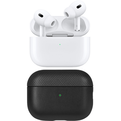 Apple AirPods Pro 2nd Generation w/ Classic Leather Case Black - AirPods - SwagWear