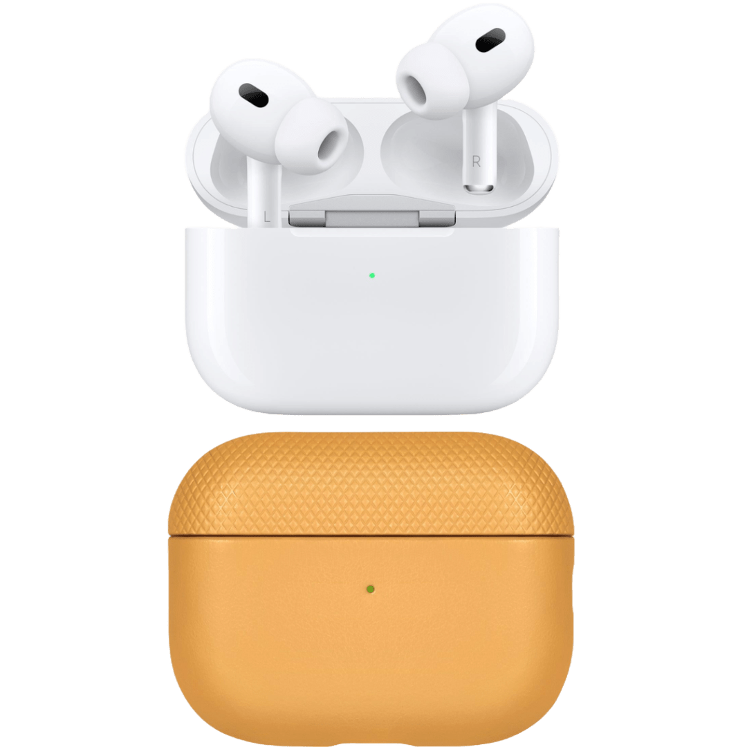 Apple AirPods Pro 2nd Generation w/ Classic Leather Case Kraft - AirPods - SwagWear