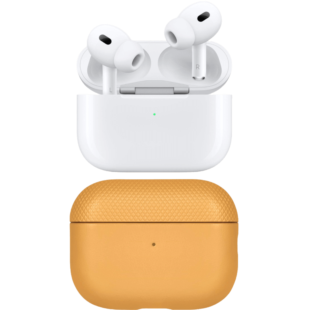 Apple AirPods Pro 2nd Generation w/ Classic Leather Case Kraft - AirPods - SwagWear