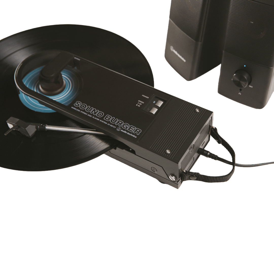 Audio - Technica Sound Burger Portable Bluetooth Turntable - Black - Speakers - SwagWear