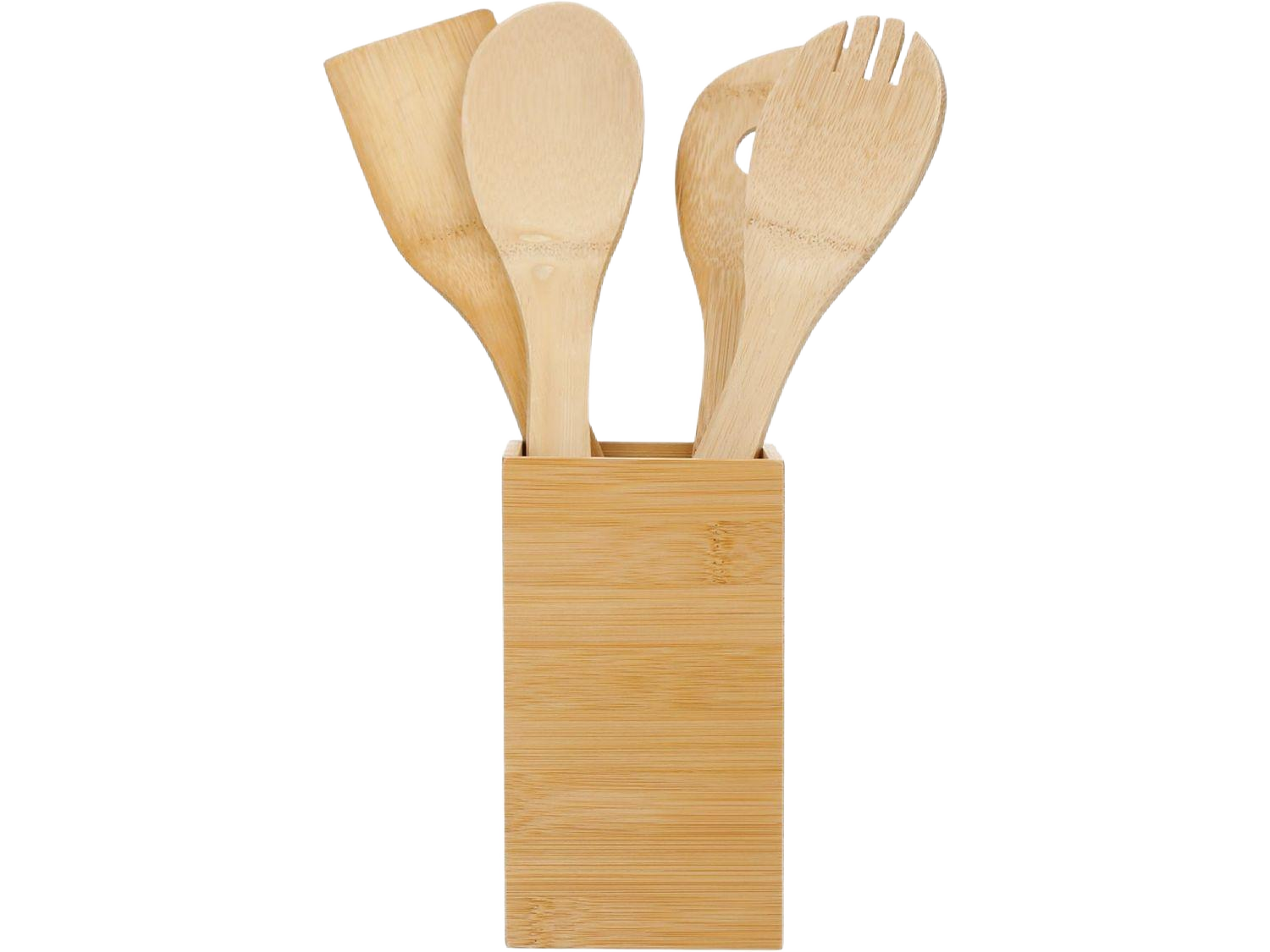 Bamboo 4-piece Kitchen Tool Set and Canister - Homewares