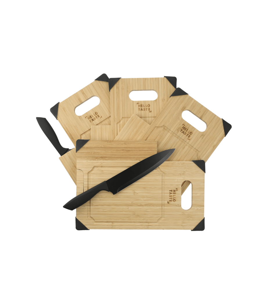 Bamboo Cutting Board with Knife - gift set - SwagWear