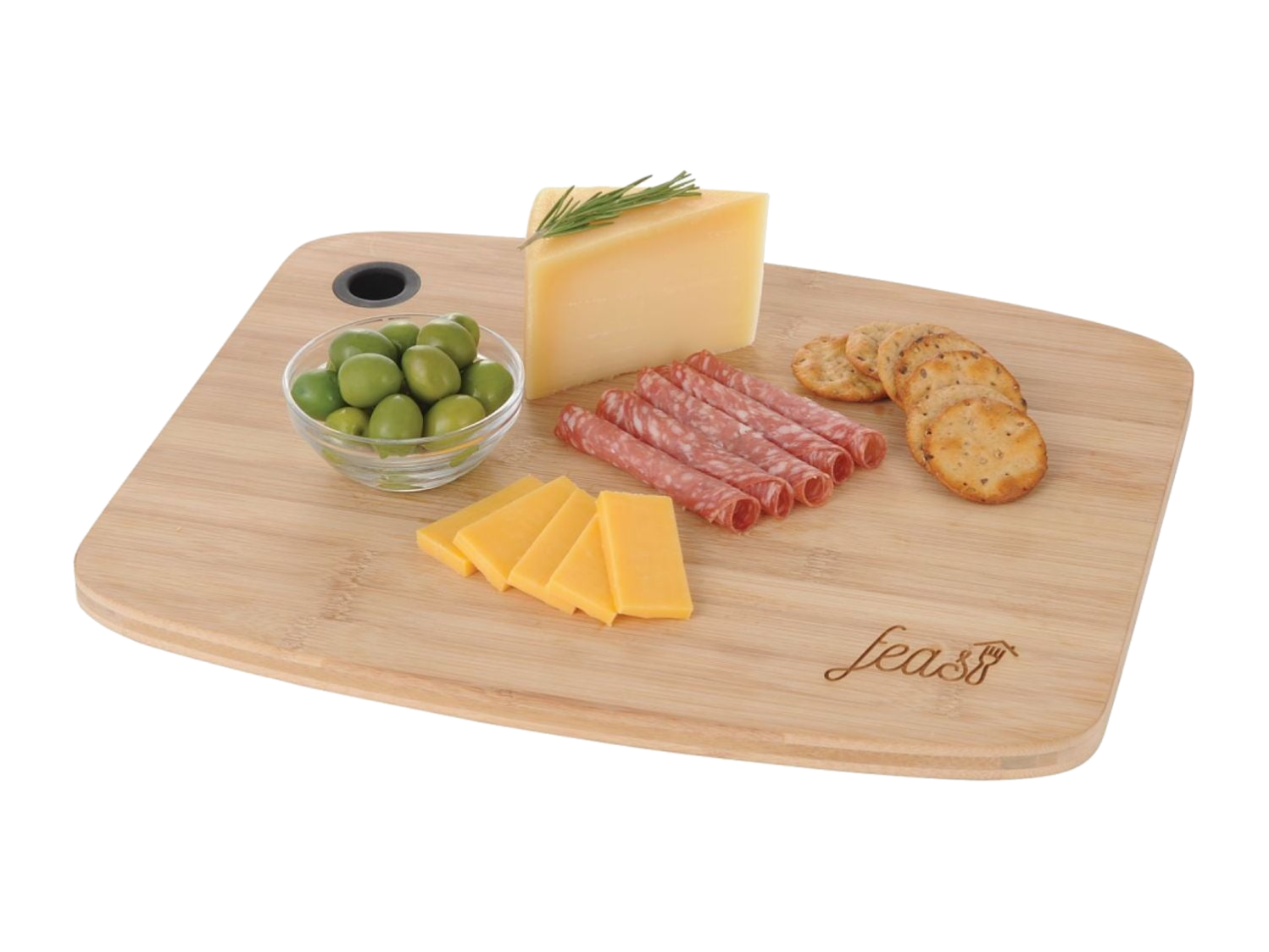 Bamboo Large Cutting Board with Silicone Grip - Homewares