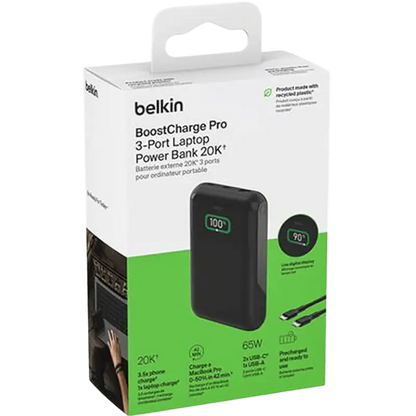 Belkin 3 - Port Laptop Power Bank 20K - Wireless Power Banks - SwagWear