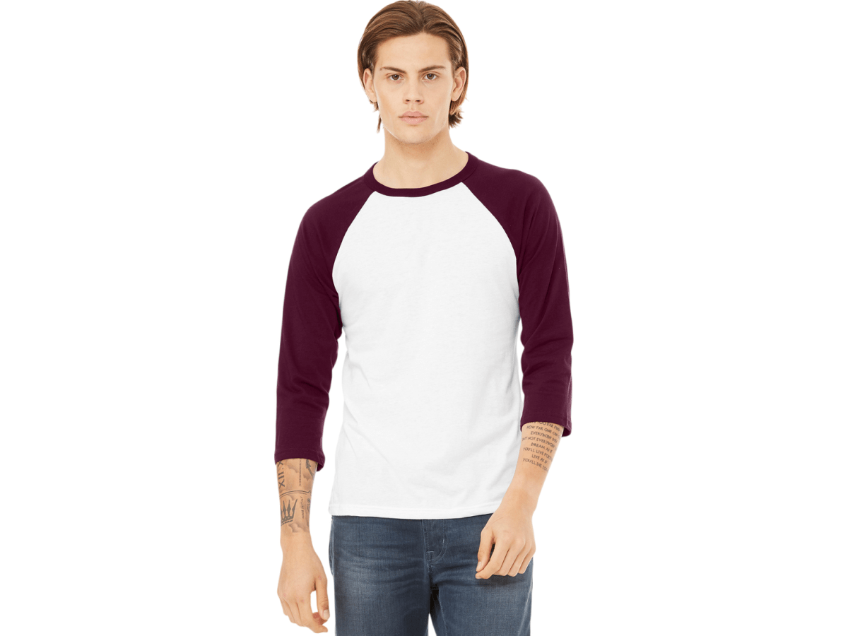BELLA+CANVAS ® Unisex 3/4 - Sleeve Baseball Tee - T-Shirts - SwagWear