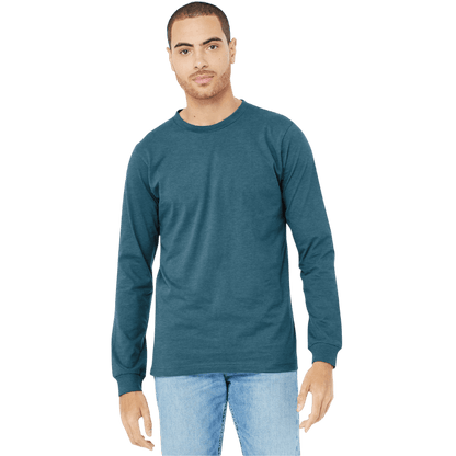 BELLA+CANVAS® Unisex Heather CVC Long Sleeve Tee - Long - Sleeved T-Shirts - SwagWear