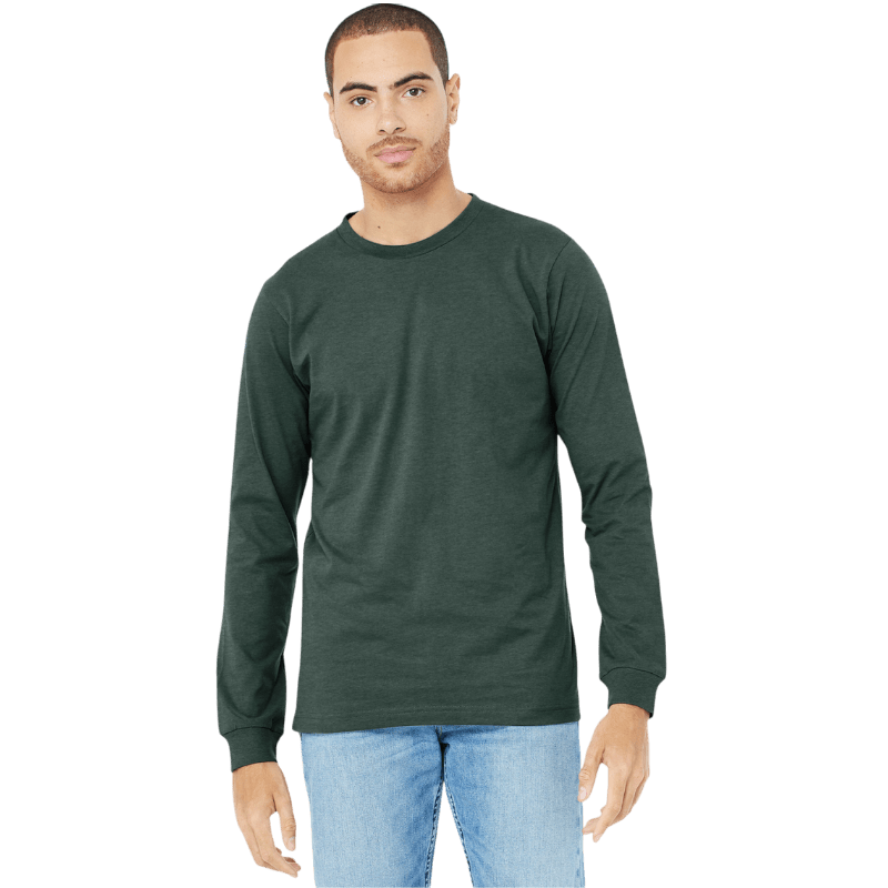 BELLA+CANVAS® Unisex Heather CVC Long Sleeve Tee - Long - Sleeved T-Shirts - SwagWear