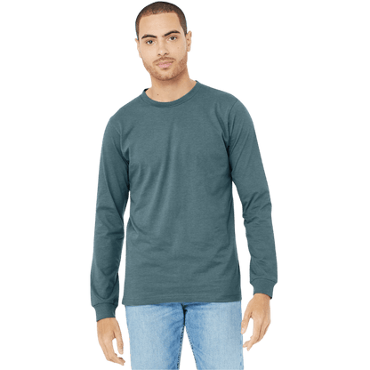BELLA+CANVAS® Unisex Heather CVC Long Sleeve Tee - Long - Sleeved T-Shirts - SwagWear