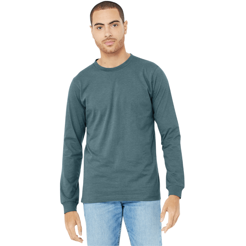 BELLA+CANVAS® Unisex Heather CVC Long Sleeve Tee - Long - Sleeved T-Shirts - SwagWear
