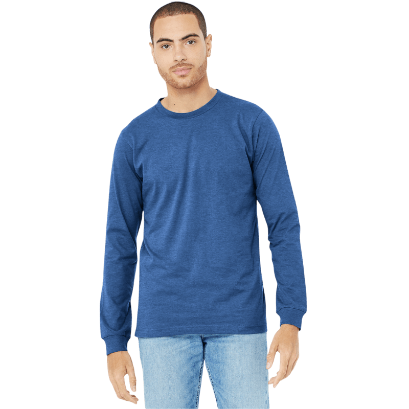 BELLA+CANVAS® Unisex Heather CVC Long Sleeve Tee - Long - Sleeved T-Shirts - SwagWear