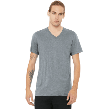 BELLA+CANVAS® Unisex Heather CVC V - Neck Tee - T-Shirts - SwagWear