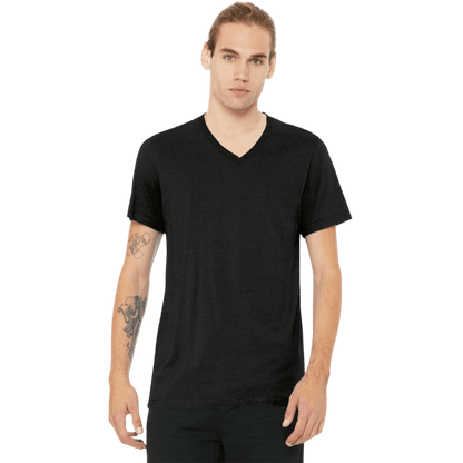 BELLA+CANVAS® Unisex Heather CVC V - Neck Tee - T-Shirts - SwagWear