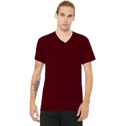BELLA+CANVAS® Unisex Heather CVC V - Neck Tee - T-Shirts - SwagWear