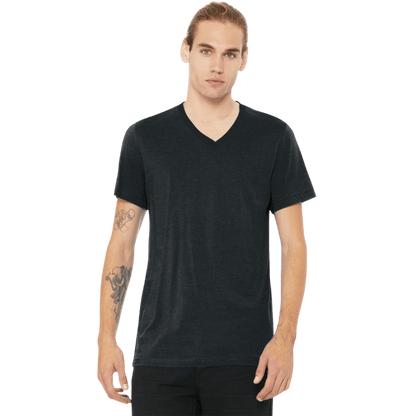 BELLA+CANVAS® Unisex Heather CVC V - Neck Tee - T-Shirts - SwagWear