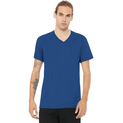 BELLA+CANVAS® Unisex Heather CVC V - Neck Tee - T-Shirts - SwagWear