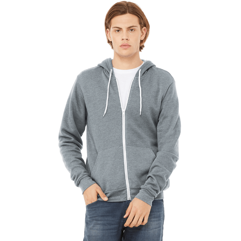 BELLA+CANVAS ® Unisex Sponge Fleece Full - Zip Hoodie - Full - Zip Hoodies - SwagWear