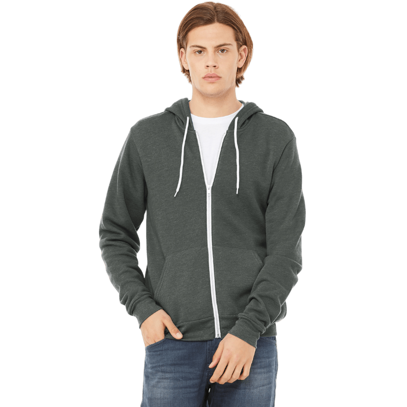 BELLA+CANVAS ® Unisex Sponge Fleece Full - Zip Hoodie - Full - Zip Hoodies - SwagWear