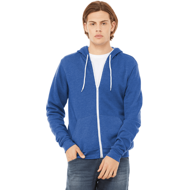 BELLA+CANVAS ® Unisex Sponge Fleece Full - Zip Hoodie - Full - Zip Hoodies - SwagWear