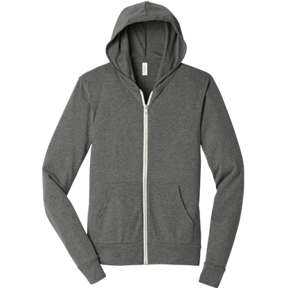 BELLA+CANVAS ® Unisex Triblend Full - Zip Lightweight Hoodie - Full - Zip Hoodies - SwagWear