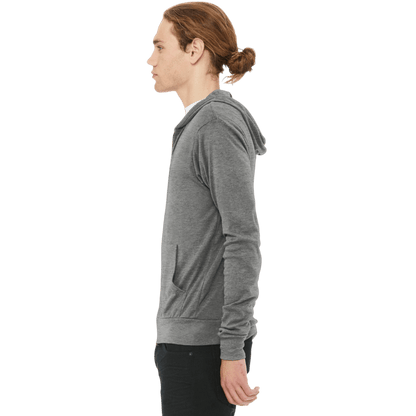 BELLA+CANVAS ® Unisex Triblend Full - Zip Lightweight Hoodie - Full - Zip Hoodies - SwagWear