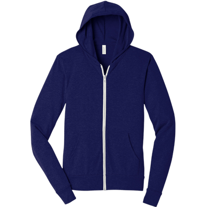 BELLA+CANVAS ® Unisex Triblend Full - Zip Lightweight Hoodie - Full - Zip Hoodies - SwagWear