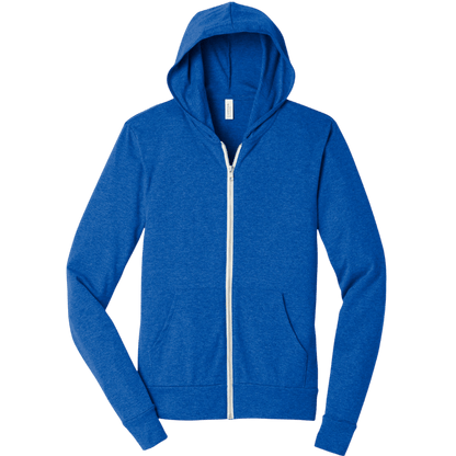 BELLA+CANVAS ® Unisex Triblend Full - Zip Lightweight Hoodie - Full - Zip Hoodies - SwagWear