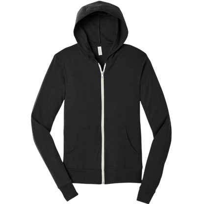 BELLA+CANVAS ® Unisex Triblend Full - Zip Lightweight Hoodie - Full - Zip Hoodies - SwagWear