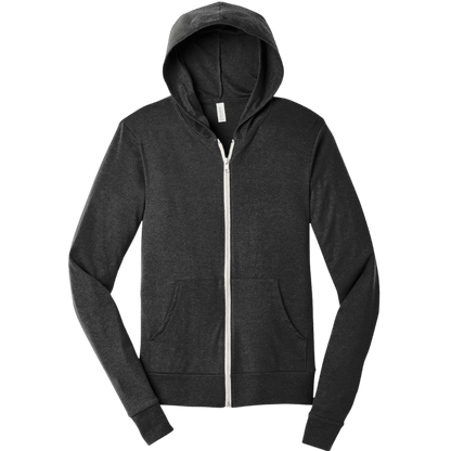 BELLA+CANVAS ® Unisex Triblend Full - Zip Lightweight Hoodie - Full - Zip Hoodies - SwagWear