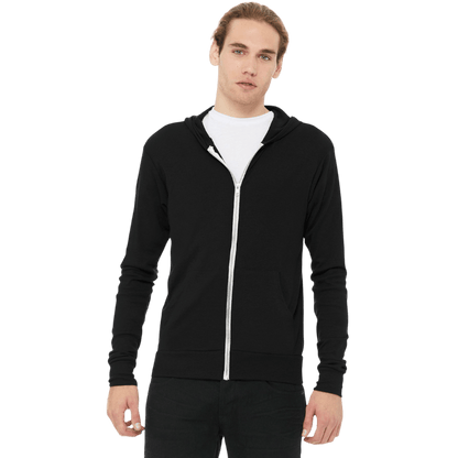 BELLA+CANVAS ® Unisex Triblend Full - Zip Lightweight Hoodie - Full - Zip Hoodies - SwagWear