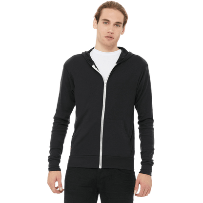 BELLA+CANVAS ® Unisex Triblend Full - Zip Lightweight Hoodie - Full - Zip Hoodies - SwagWear