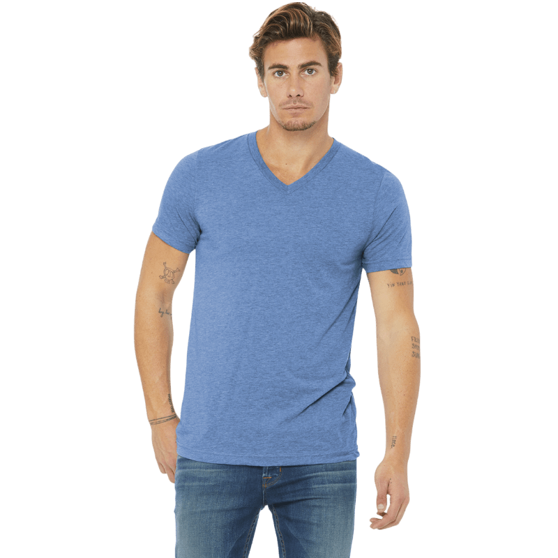 BELLA+CANVAS ® Unisex Triblend Short Sleeve V - Neck Tee - T-Shirts - SwagWear