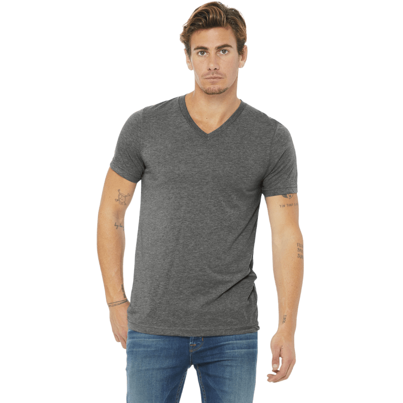 BELLA+CANVAS ® Unisex Triblend Short Sleeve V - Neck Tee - T-Shirts - SwagWear