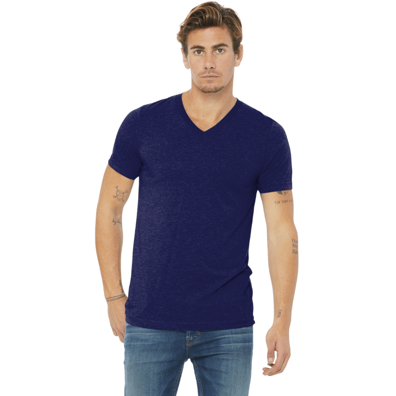 BELLA+CANVAS ® Unisex Triblend Short Sleeve V - Neck Tee - T-Shirts - SwagWear