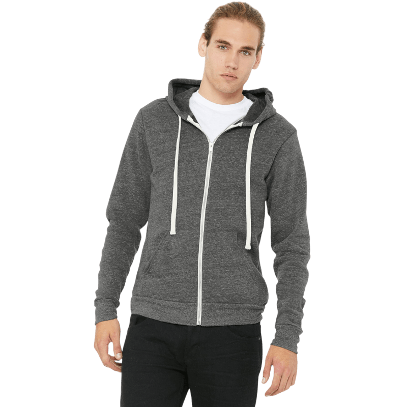 BELLA+CANVAS ® Unisex Triblend Sponge Fleece Full - Zip Hoodie - Full - Zip Hoodies - SwagWear