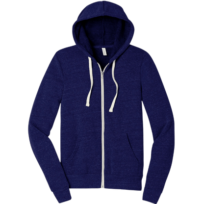 BELLA+CANVAS ® Unisex Triblend Sponge Fleece Full - Zip Hoodie - Full - Zip Hoodies - SwagWear