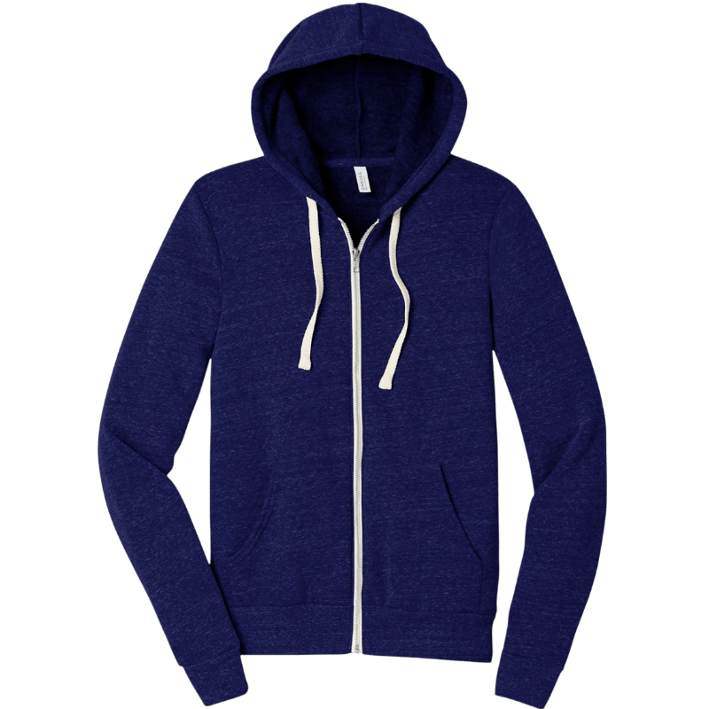 BELLA+CANVAS ® Unisex Triblend Sponge Fleece Full - Zip Hoodie - Full - Zip Hoodies - SwagWear