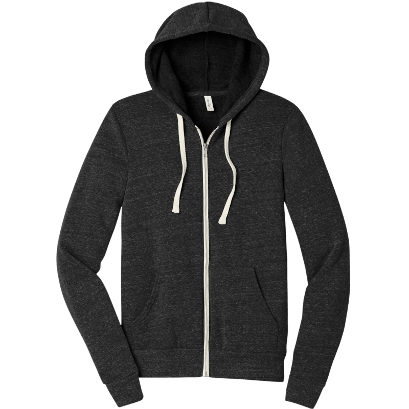 BELLA+CANVAS ® Unisex Triblend Sponge Fleece Full - Zip Hoodie - Full - Zip Hoodies - SwagWear