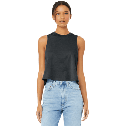 BELLA+CANVAS ® Women’s Racerback Cropped Tank - Tank Tops - SwagWear