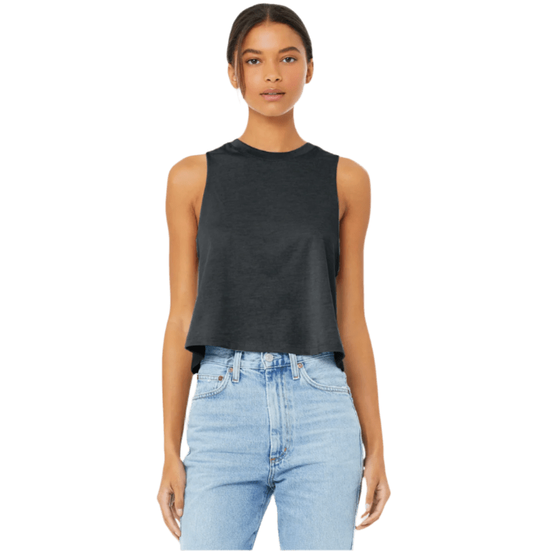 BELLA+CANVAS ® Women’s Racerback Cropped Tank - Tank Tops - SwagWear