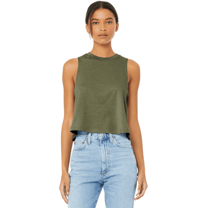BELLA+CANVAS ® Women’s Racerback Cropped Tank - Tank Tops - SwagWear
