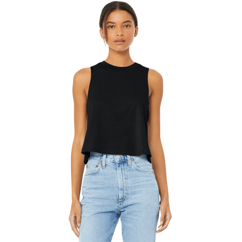 BELLA+CANVAS ® Women’s Racerback Cropped Tank - Tank Tops - SwagWear