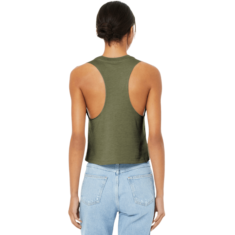 BELLA+CANVAS ® Women’s Racerback Cropped Tank - Tank Tops - SwagWear