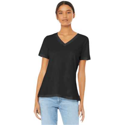 BELLA+CANVAS ® Women’s Relaxed Jersey Short Sleeve V - Neck Tee - T-Shirts - SwagWear