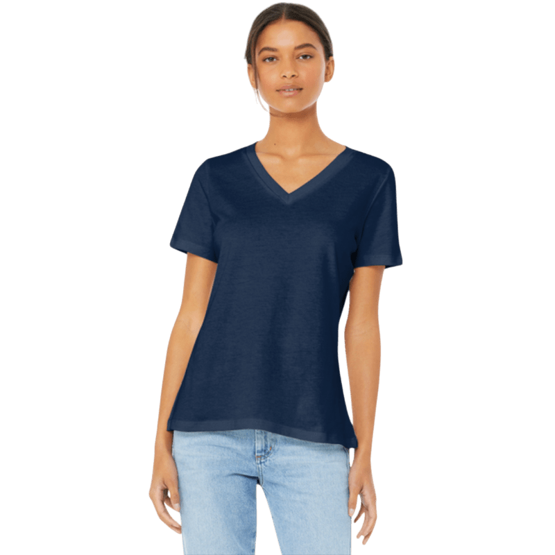 BELLA+CANVAS ® Women’s Relaxed Jersey Short Sleeve V - Neck Tee - T-Shirts - SwagWear