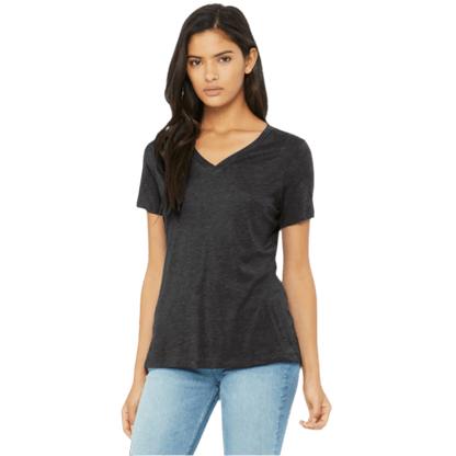 BELLA+CANVAS® Women’s Relaxed Triblend V - Neck Tee - T-Shirts - SwagWear