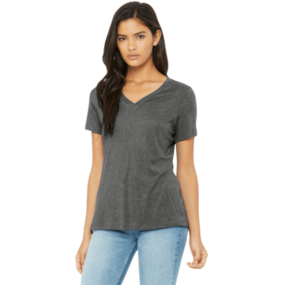 BELLA+CANVAS® Women’s Relaxed Triblend V - Neck Tee - T-Shirts - SwagWear
