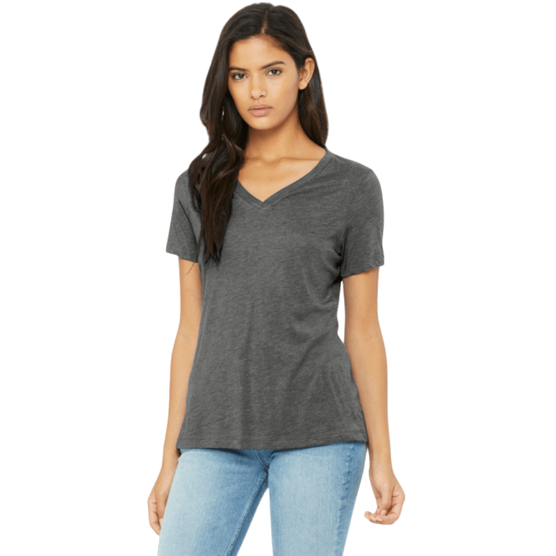BELLA+CANVAS® Women’s Relaxed Triblend V - Neck Tee - T-Shirts - SwagWear