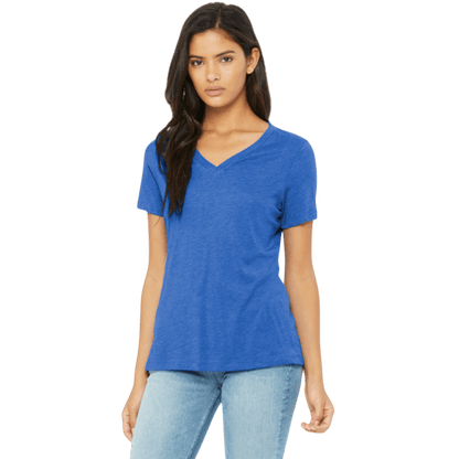 BELLA+CANVAS® Women’s Relaxed Triblend V - Neck Tee - T-Shirts - SwagWear
