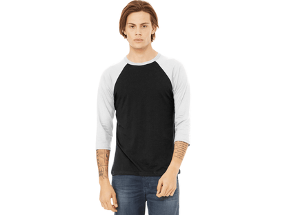 BELLA+CANVAS ® Unisex 3/4-Sleeve Baseball Tee - T-Shirts - SwagWear